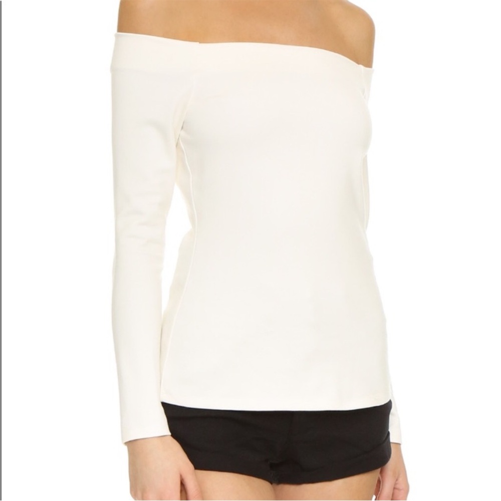 L’agence Cynthia ivory off the shoulder top xs